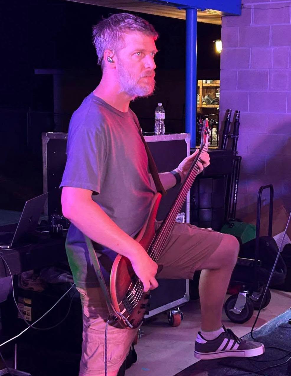 Jon Hatter playing bass